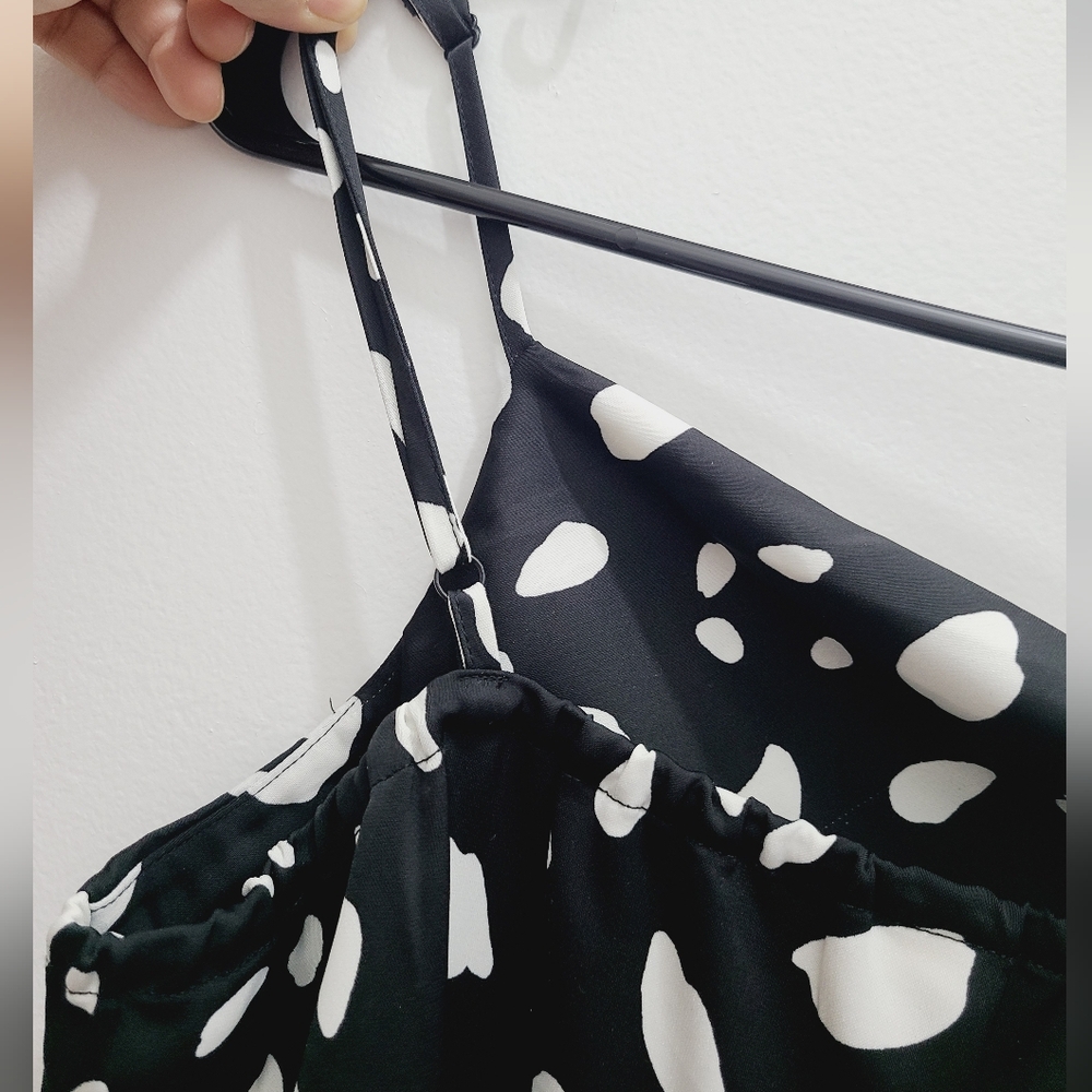 Cowl-Neck Printed Satin Midi Slip Dress - Picture 5 of 6